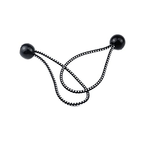 30 Pack Ball Bungee Cord, Dot Bungee Cords with Balls, 5 inch 22mm,Black Dot