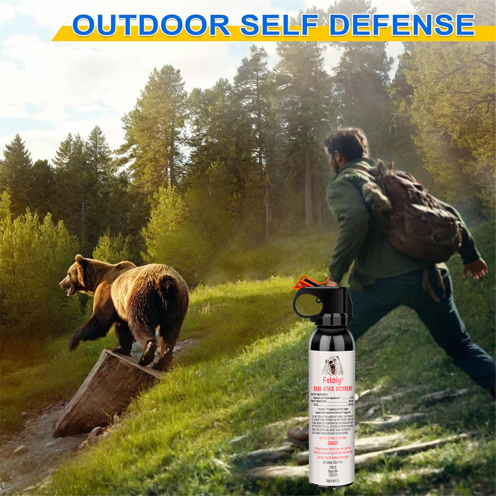 Feloiy Bear Spray 11oz Powerful Stream Strongest Legal Formula