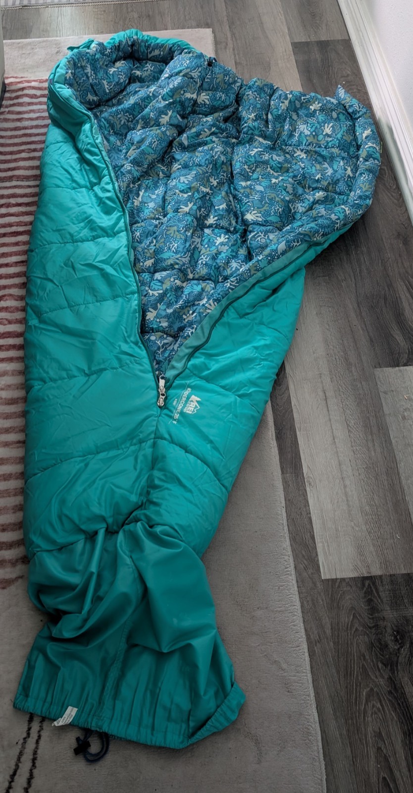 REI Kindercone 25°F Kids Sleeping Bag Lightweight Mummy Synthetic
