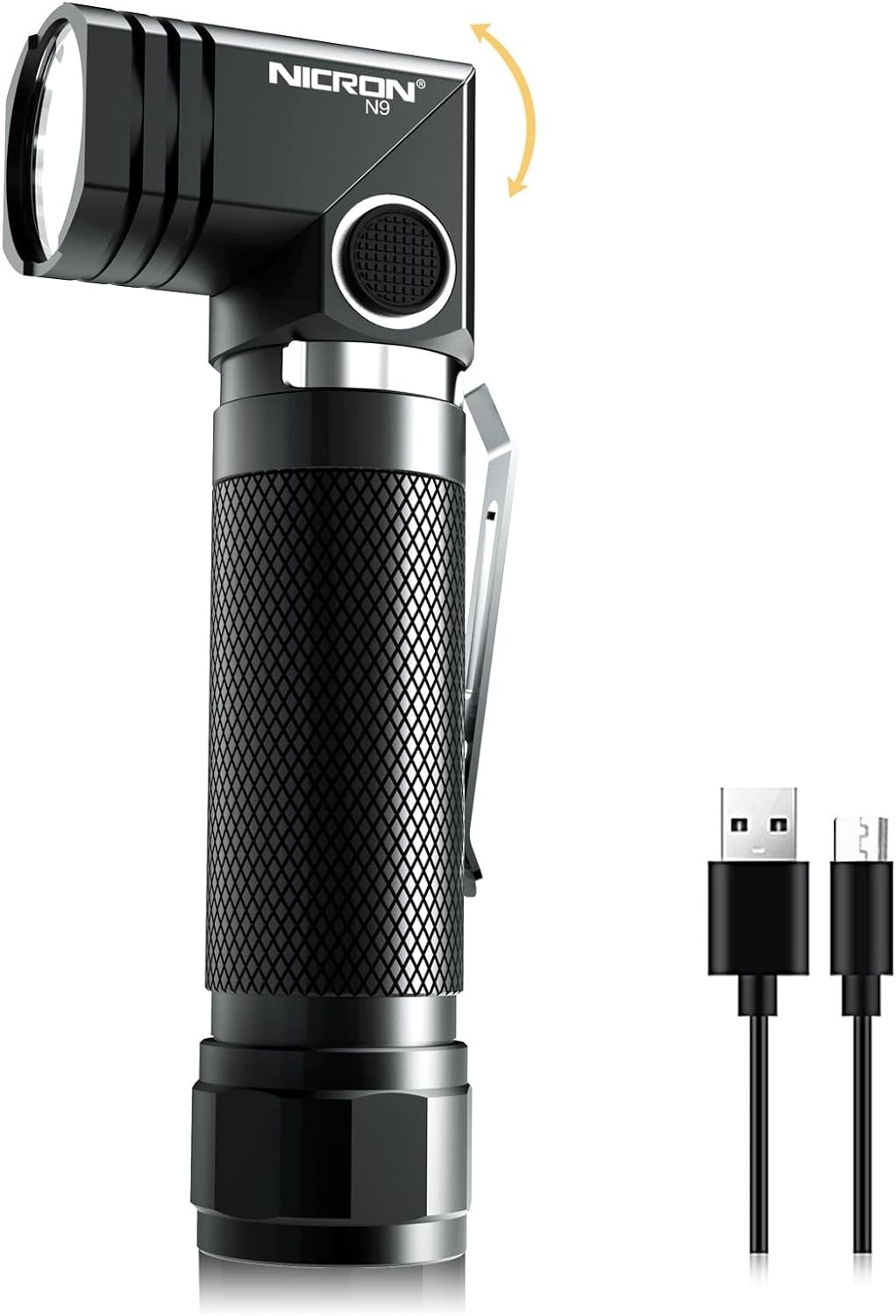 NICRON Flashlights,Rechargeable Magnetic Flashlight Super Bright 1000 lumens N9