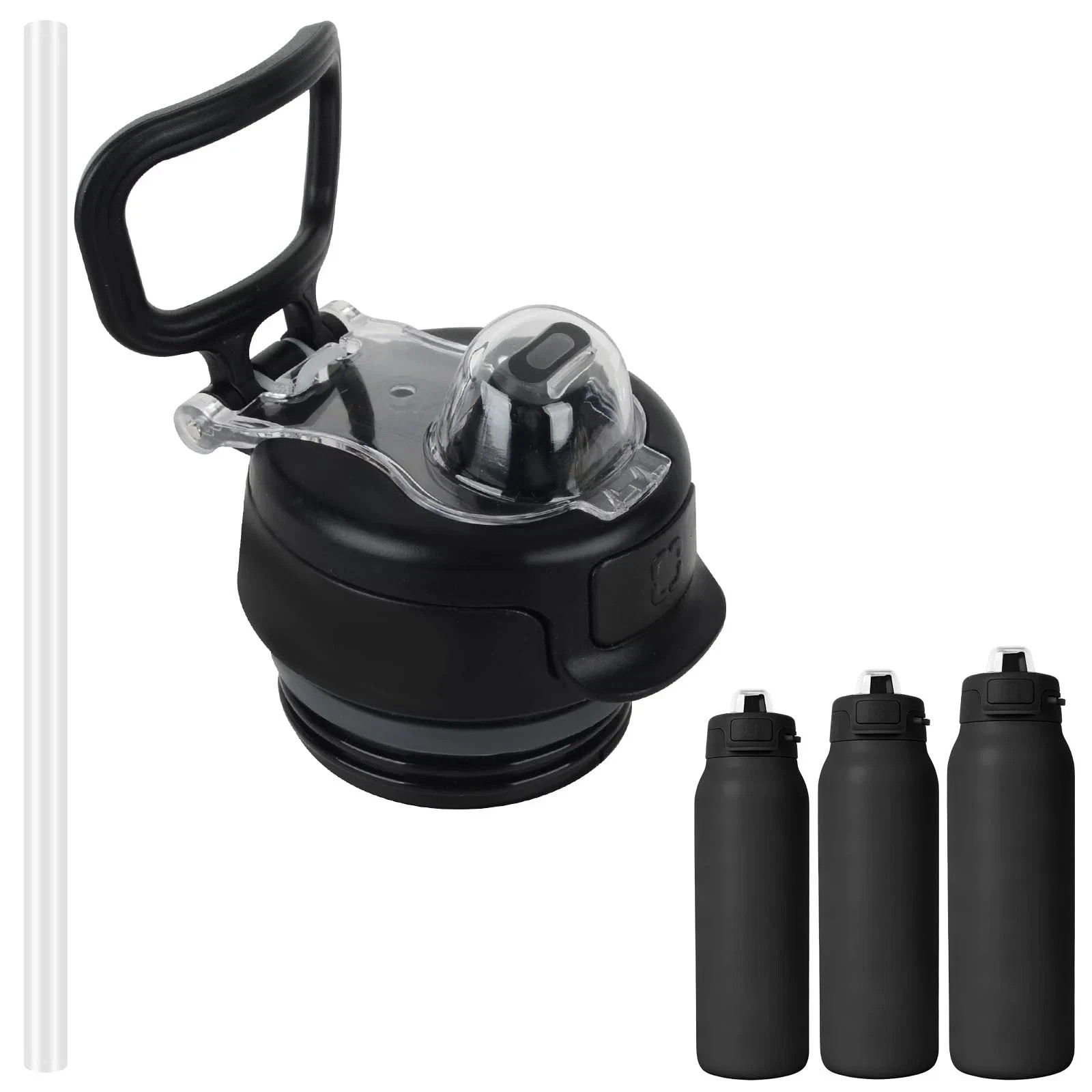 Replacement Lid for Ello Pop & Fill 22oz & 32oz Water Bottle, Leakproof Locking