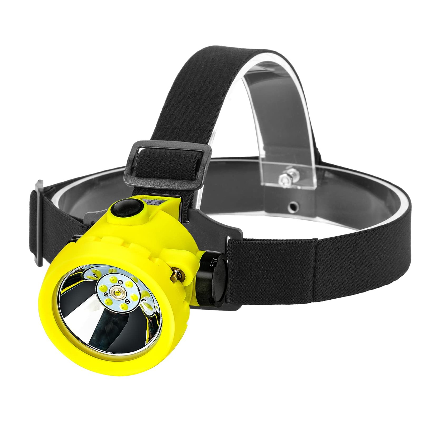 Rechargeable LED Mining Headlamp for Hard Hat Helmet, BK2000-Yellow