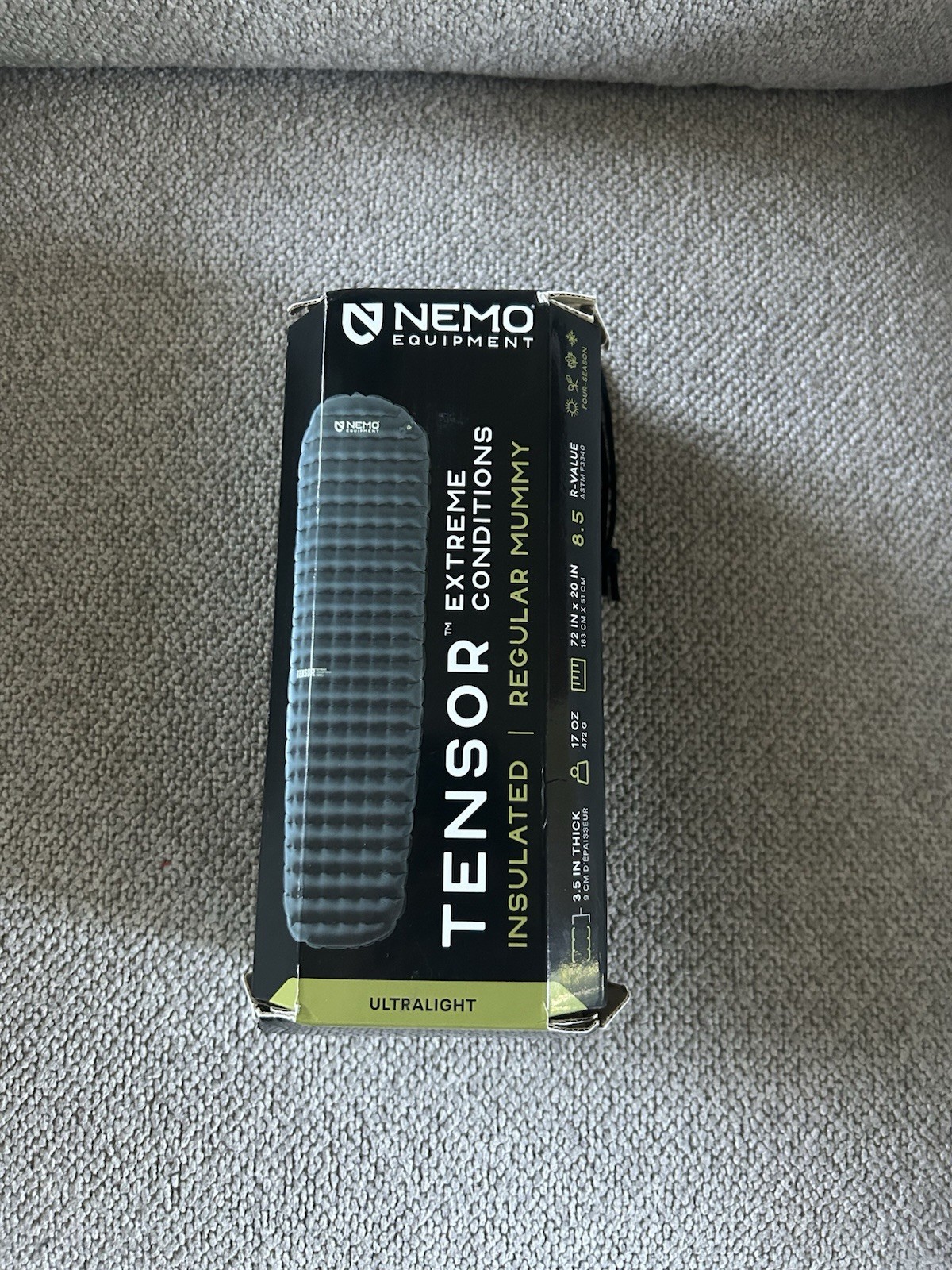 Nemo Tensor All-Season Ultralight Insulated Sleeping Pad – Regular Mummy – NEW