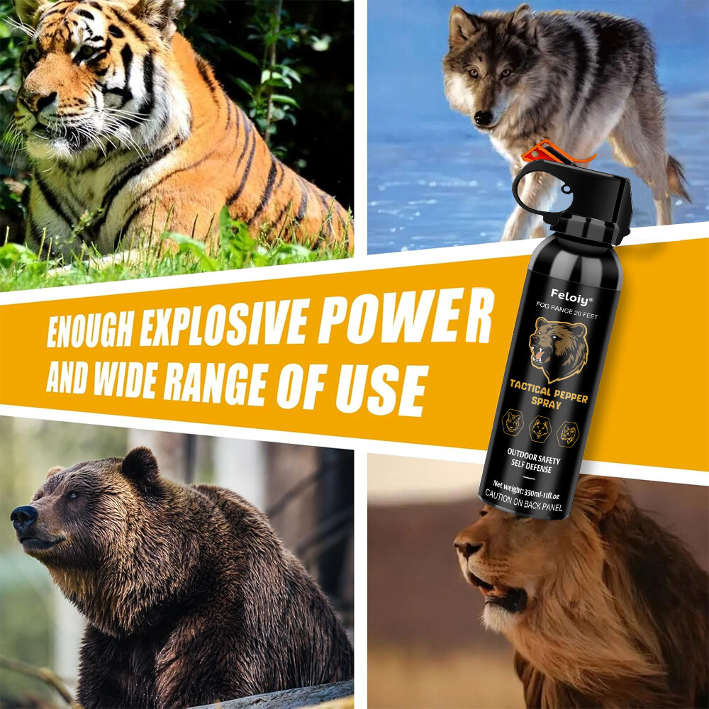 Feloiy Bear Spray Combo Repellent Bear Deterrent 11oz NEW