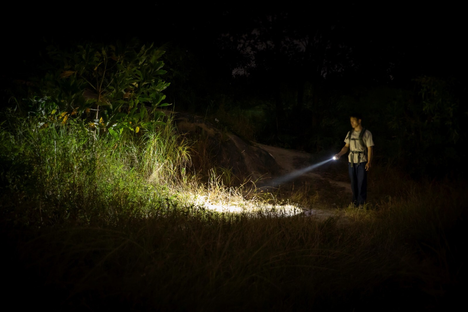 Olight Baton Turbo Orange Compact EDC Flashlight, 510m Long Range Beam, 1000 Lum