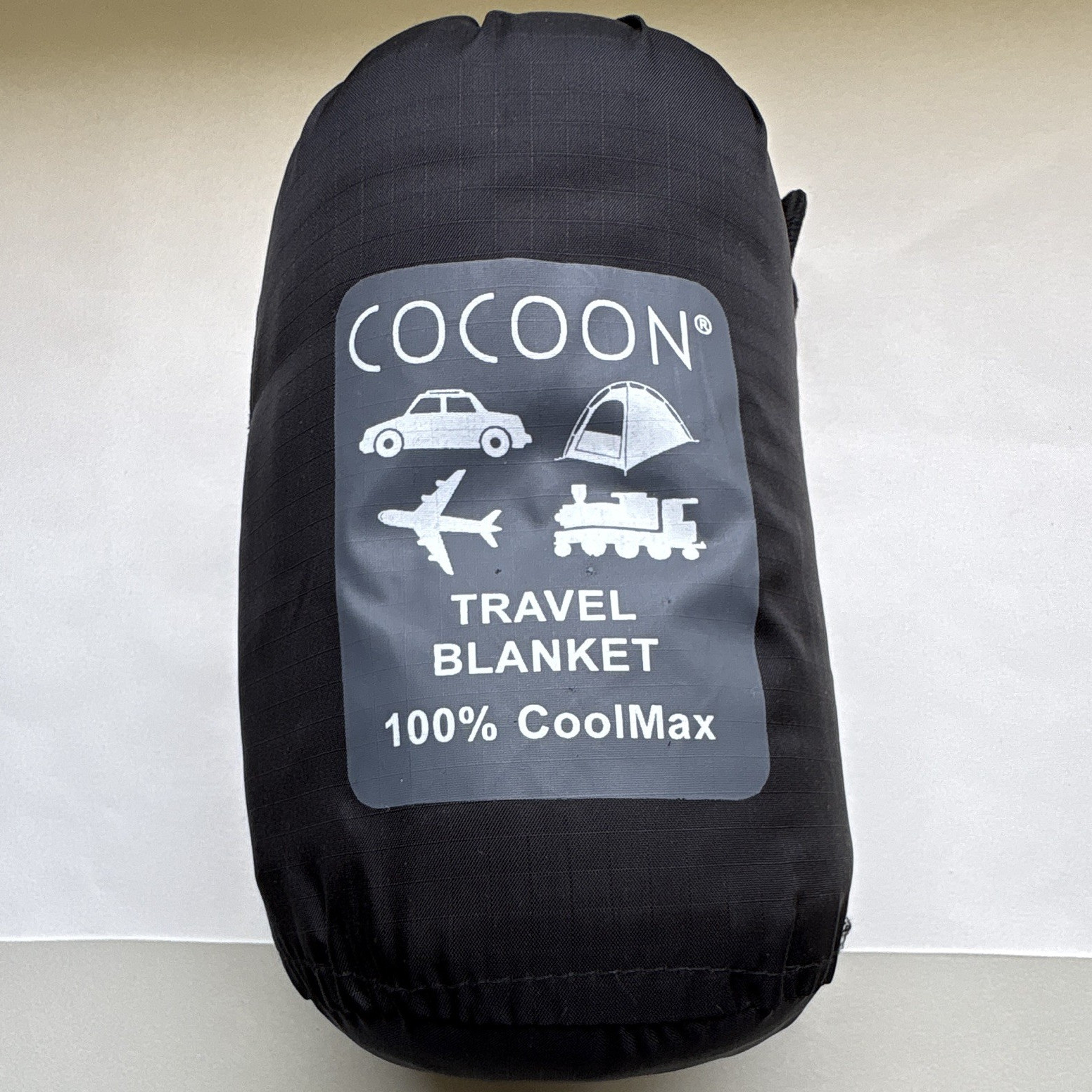 Cocoon CoolMax Travel Blanket One Size Black Unisex Adults 8in x 14in No