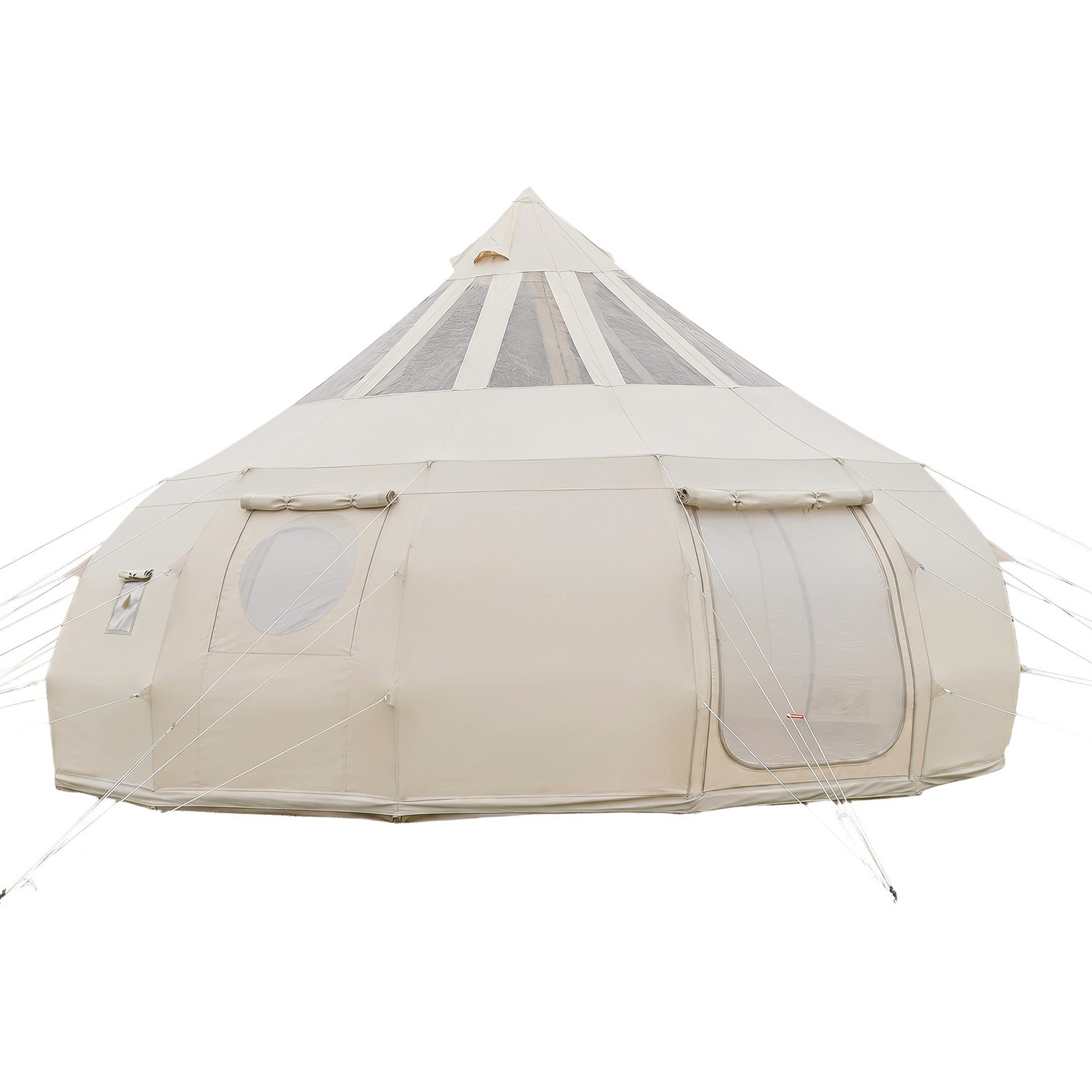 Canvas Bell Tent 5m / 16.4ft 4-Season Camping Yurt with Stove Jack 10-12 Person