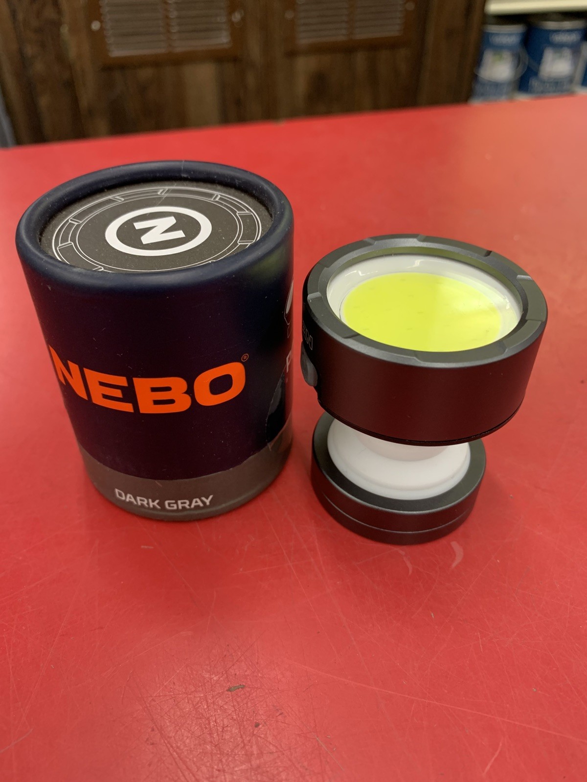 NEBO Poppy Puck Pocket Lantern -Dark Gray