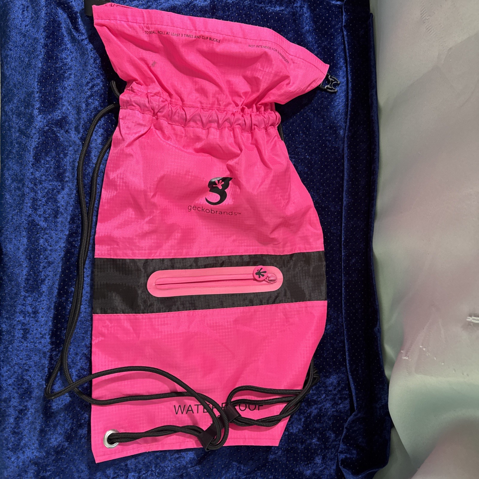 Gecko Brands Waterproof 10L Pink Backpack Dry Bag