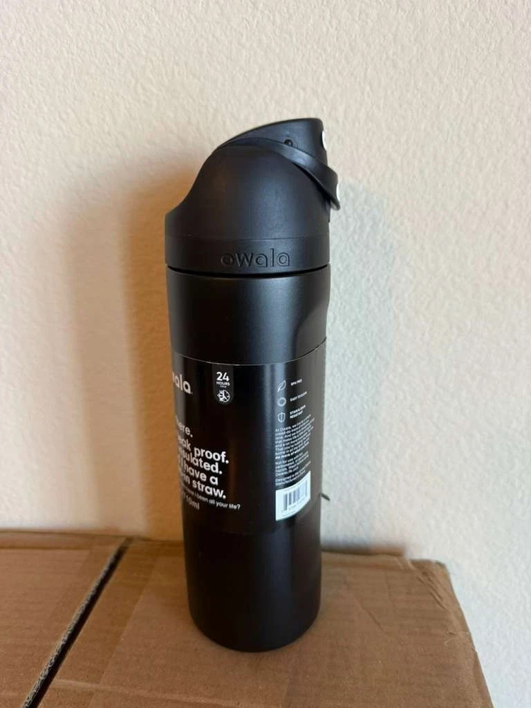 Owala FreeSip 24oz Stainless Steel Water Bottle Dark Black Top Quality