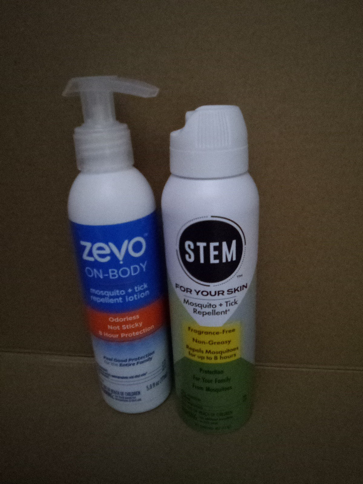 Zevo On Body Mosquito+Tick repellent Lotion 5.8 fl. oz & 1 STEM Spray Repellent