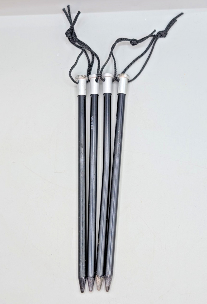 4 tent stakes aluminum, Same Stakes Used By USMC & ARMY USGI EASTON 8 INCH