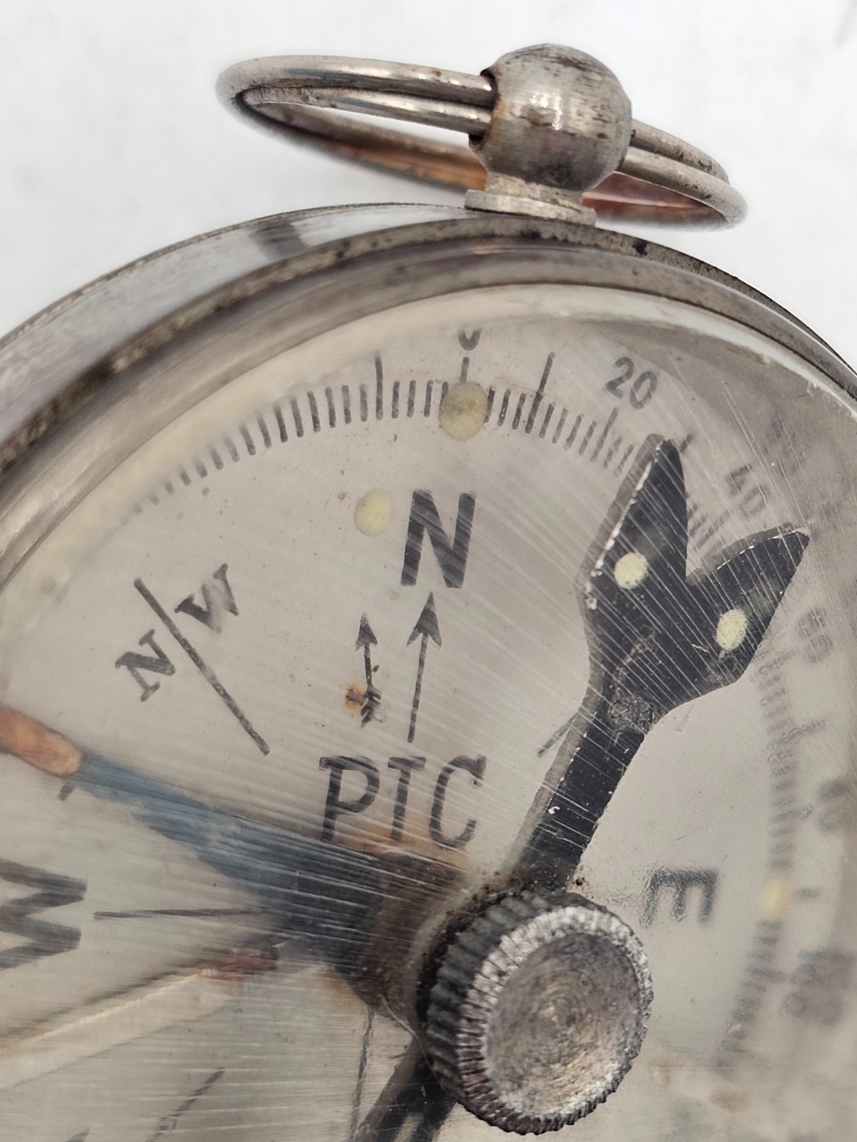Vintage PIC Brass Compass – With Lock and Direction Arrow – Made in Germany