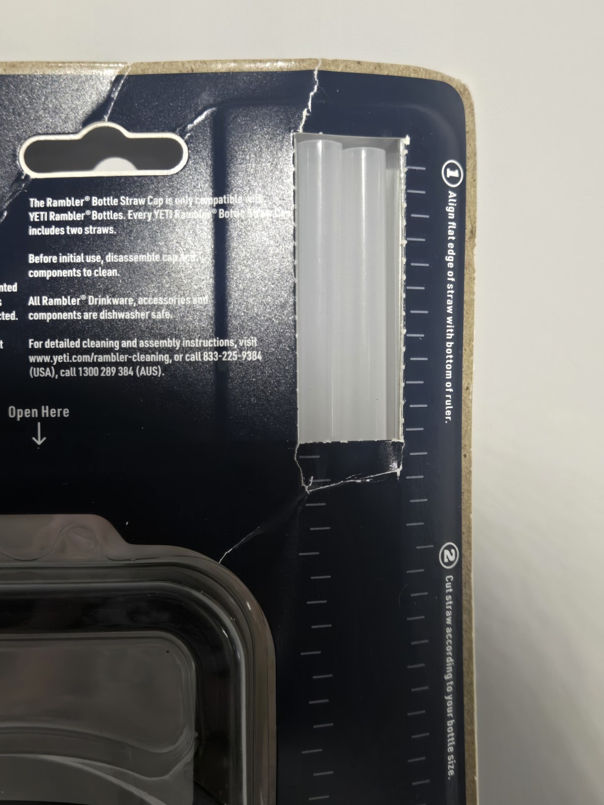 Yeti Rambler Straw Cap Twist On Flip Straw Black w/ Two Straws (New Read)