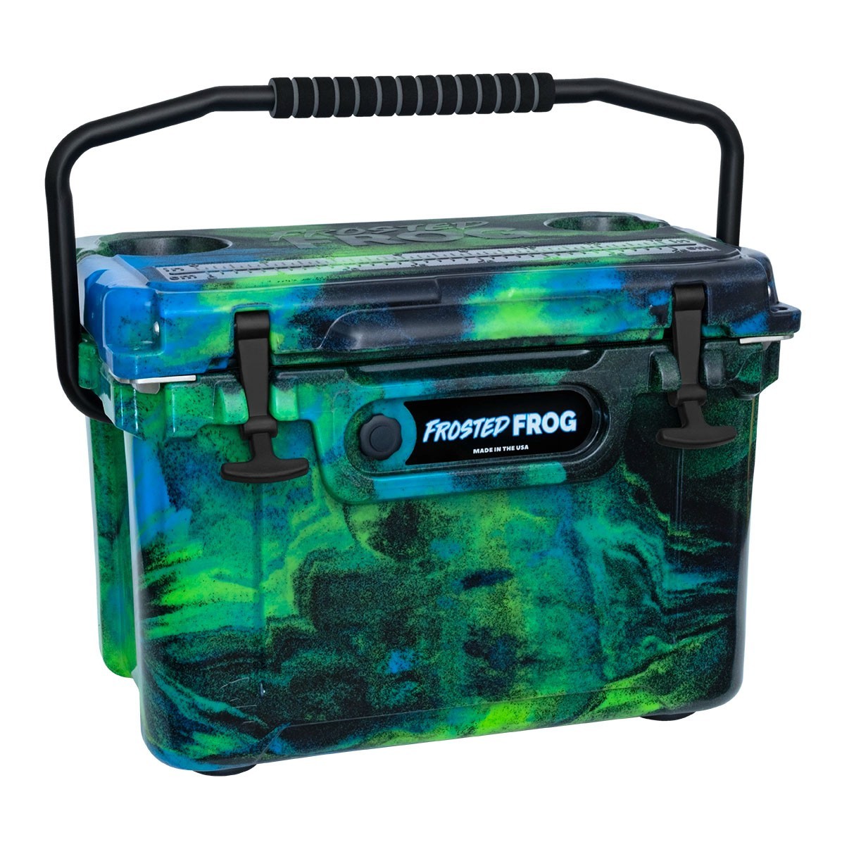 USA Made Rotomolded Camo 20qt Cooler Hard Ice Chest Frosted Frog Rugged