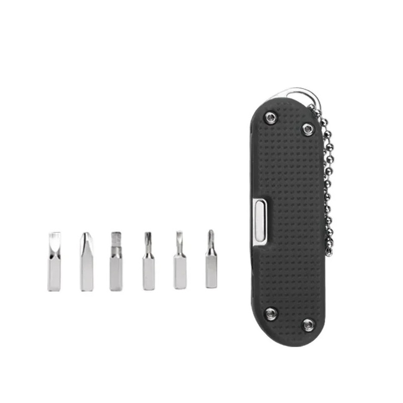 7-in-1 Multifunction Folding Knife Screwdriver Keychain Tool Stainless Steel