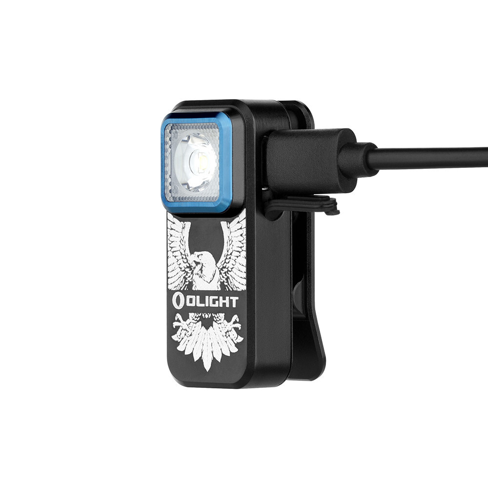 Olight Oclip Clip Black Eagle Edition Light w/White & Red Light, 300 L, 70 M