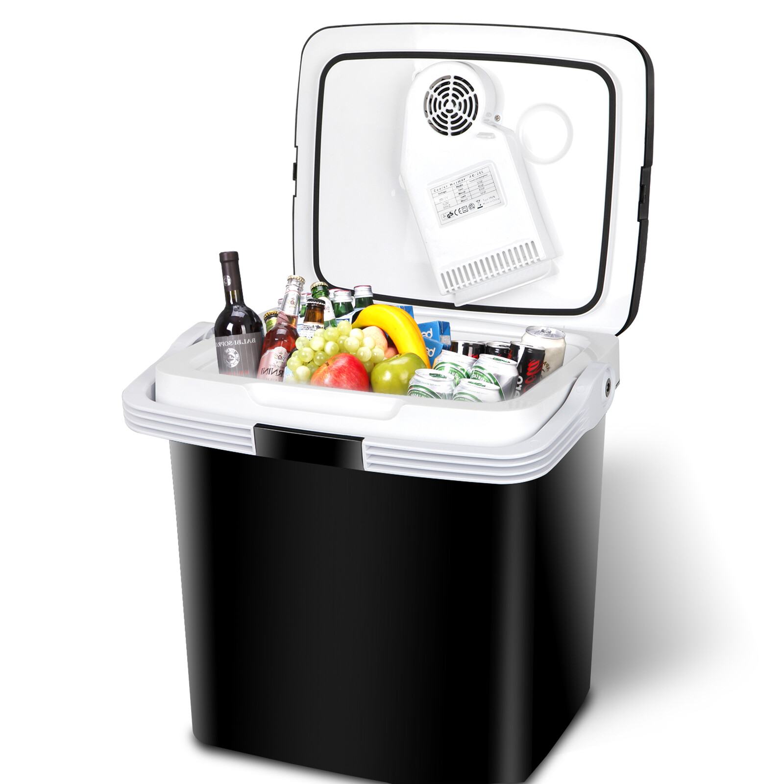 12V DC Electric Mini Fridge Cooler and Warmer Refrigerator with Handle for Car