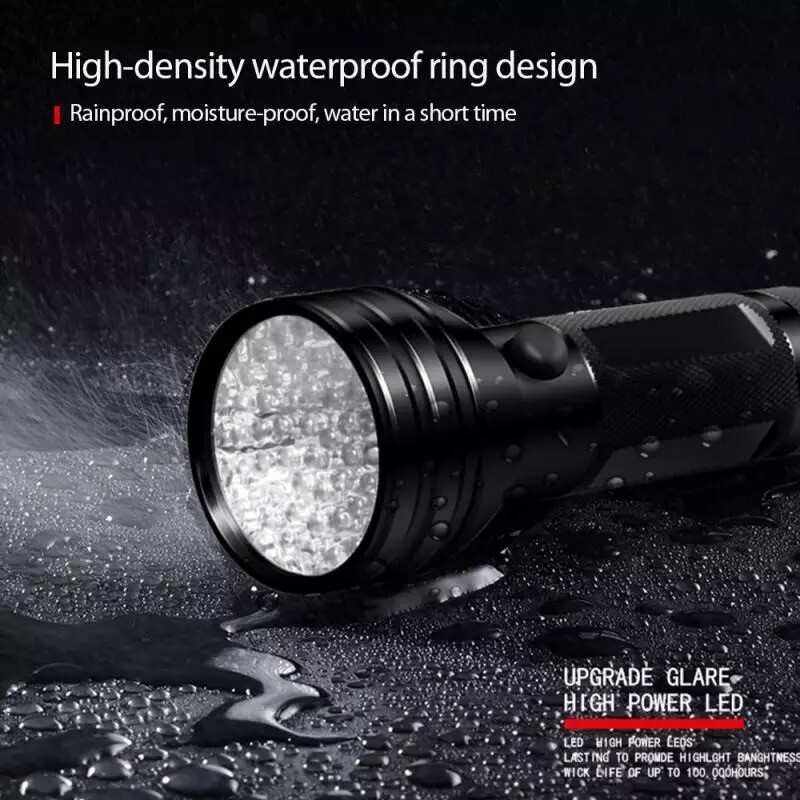 UV Ultra Violet 51 LED Flashlight Blacklight 395 nM Inspection Lamp Light Torch