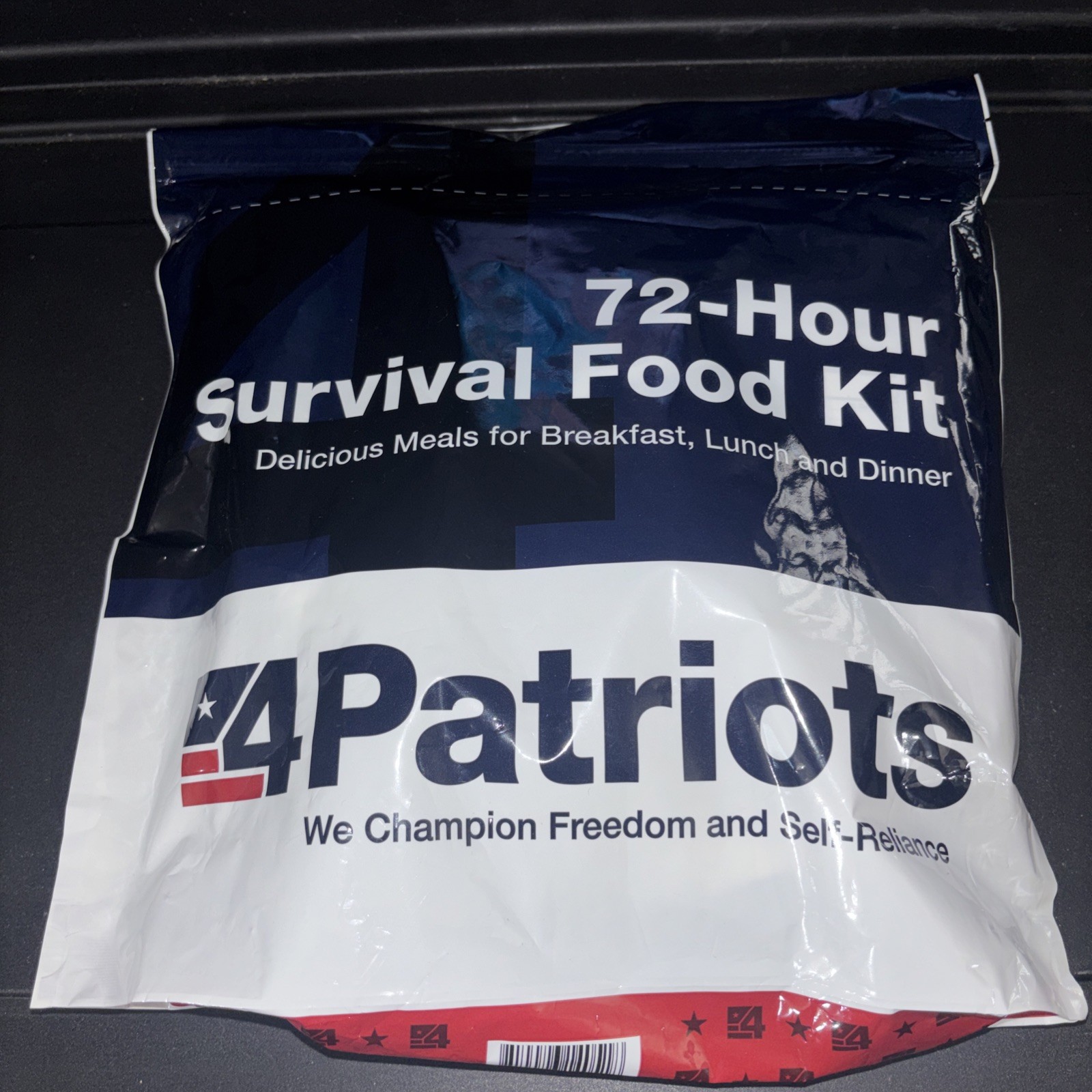 4 Patriots 72-hour survival food kit Breakfast Lunch and dinner kit 25 year life