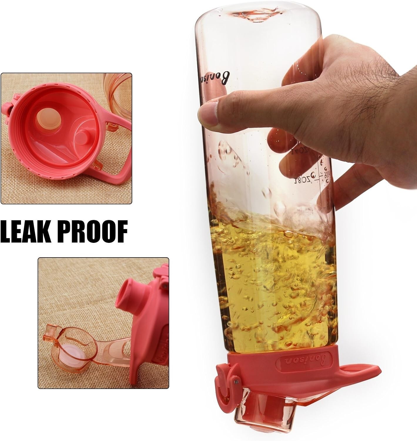 Pink Wide Mouth Sports Water Bottle Flip Top Lid with Handle Leak Proof 36 OZ