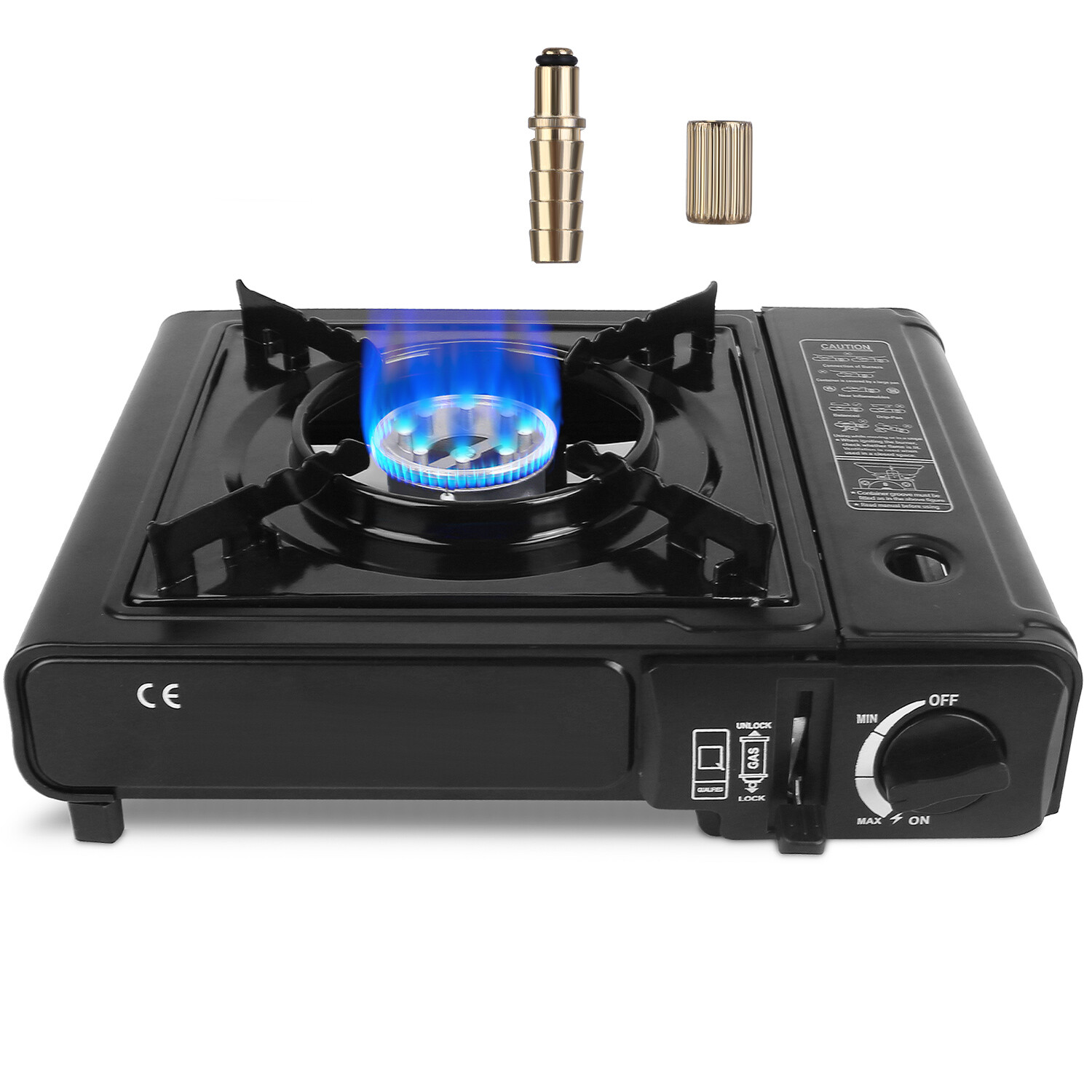 8000 BTU Portable Propane Butane Gas Stove Automatic Ignition with Carrying Case