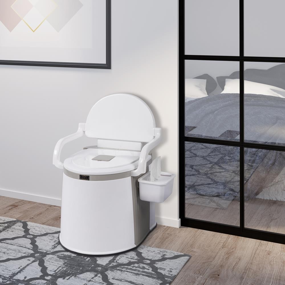 5Gallon Camping Portable Toilet Travel Outdoor/Indoor Commode Potty, Tissue Box