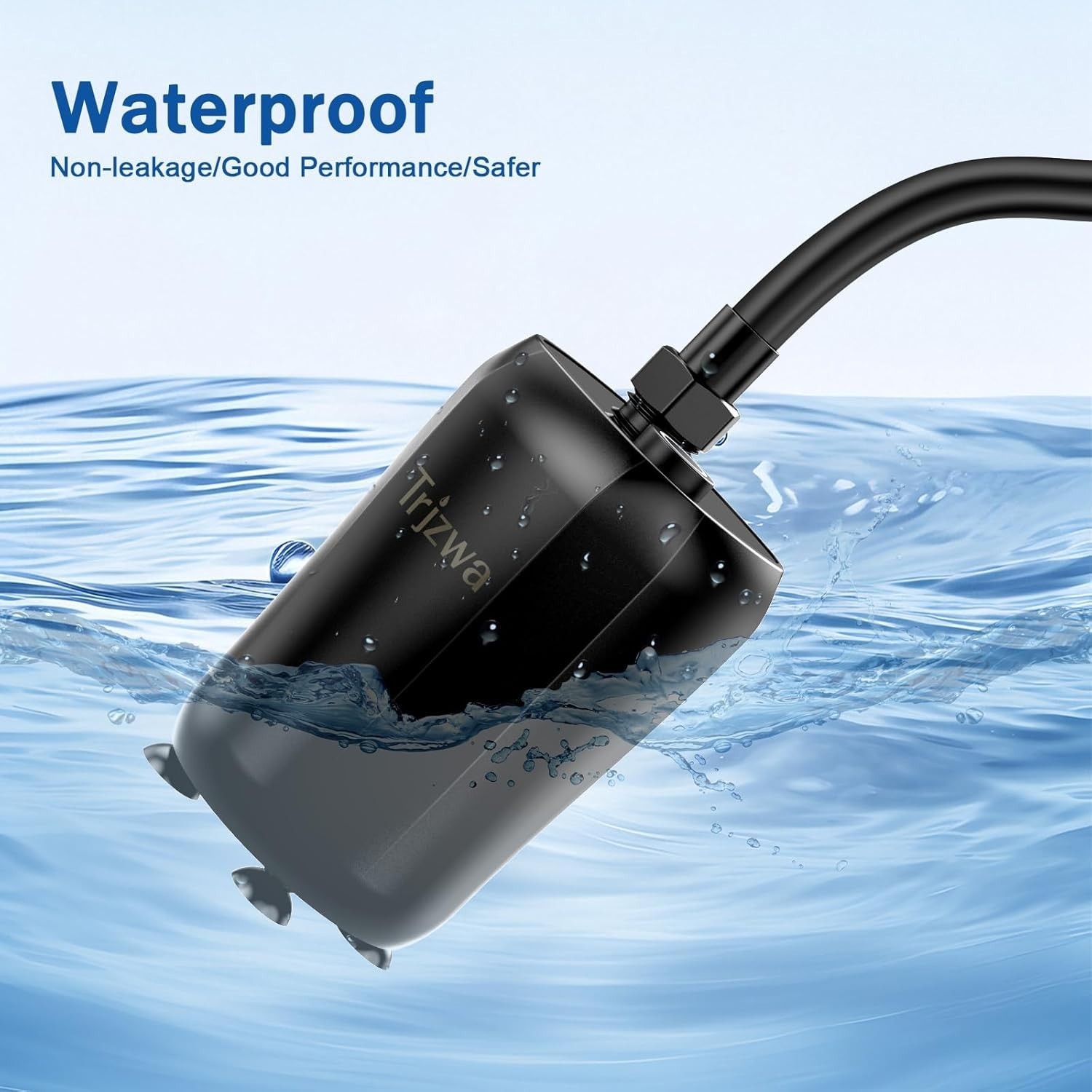 Portable Shower Camping,9000mAh Adjustable Shower Head, Folding Bucket Outdoor