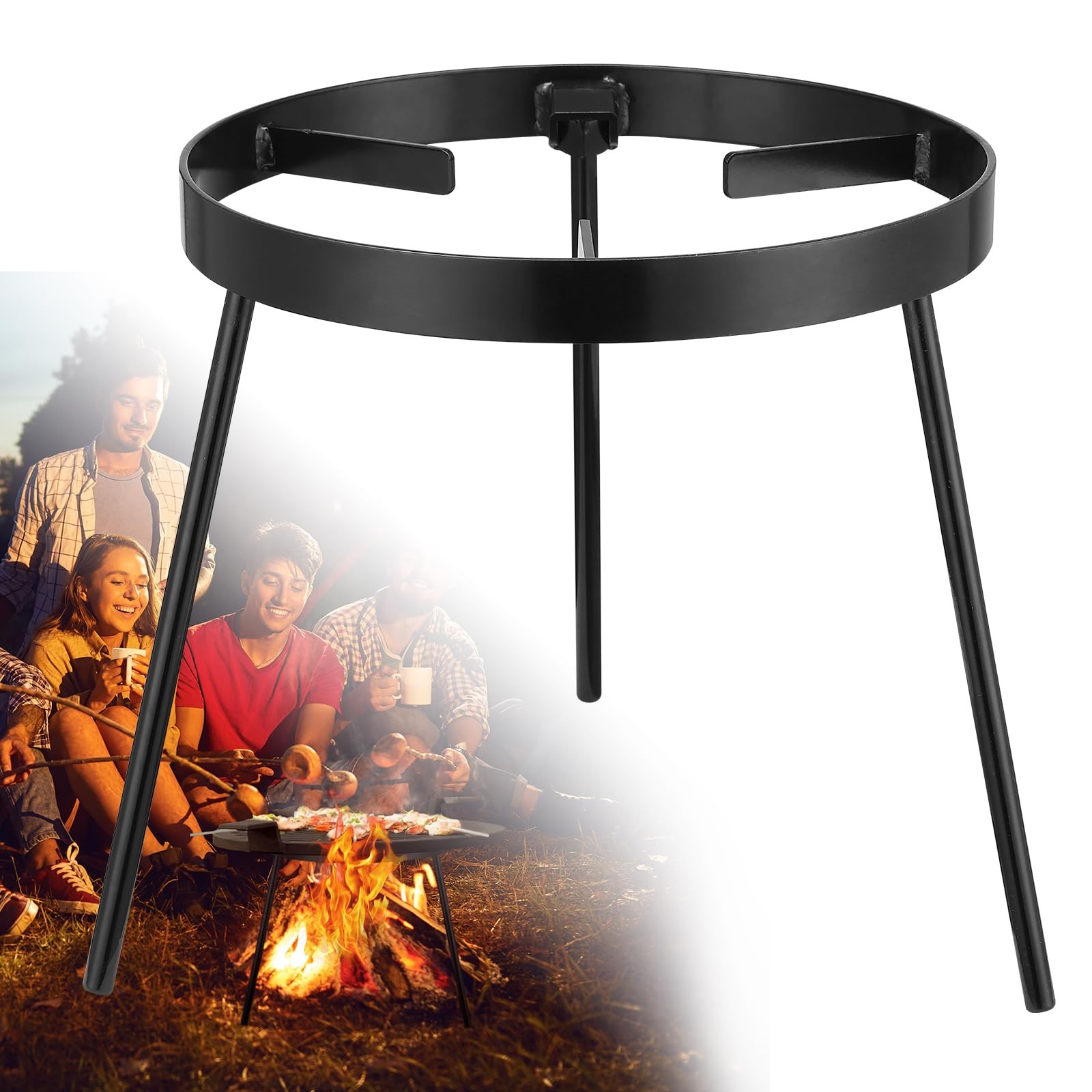 Campfire Tripod for Cooking – 11 inches x 11 x 4 inches, black