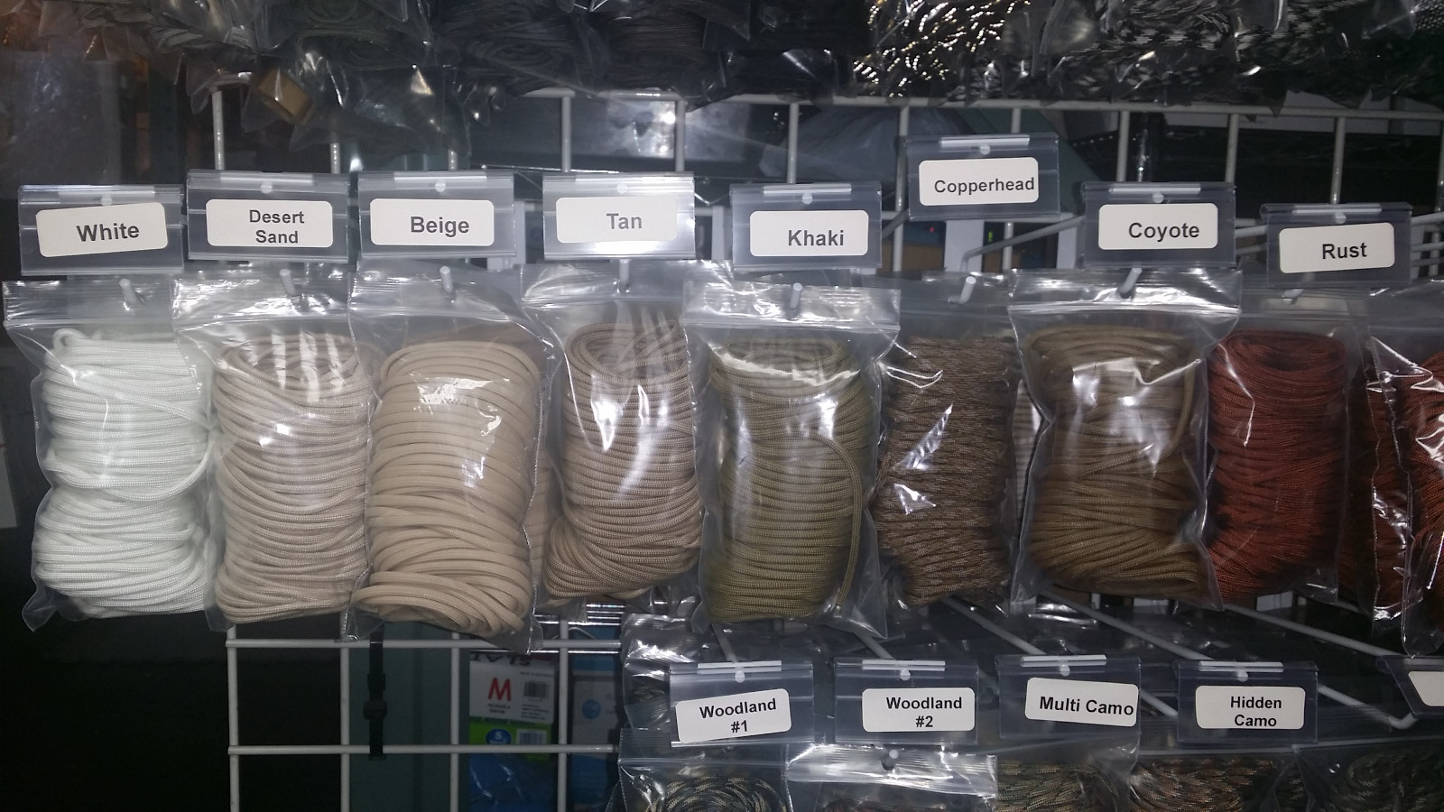 7 Color Lot of Paracord 100 Foot 550 lb 7 Strand for Camping Survival Bracelets
