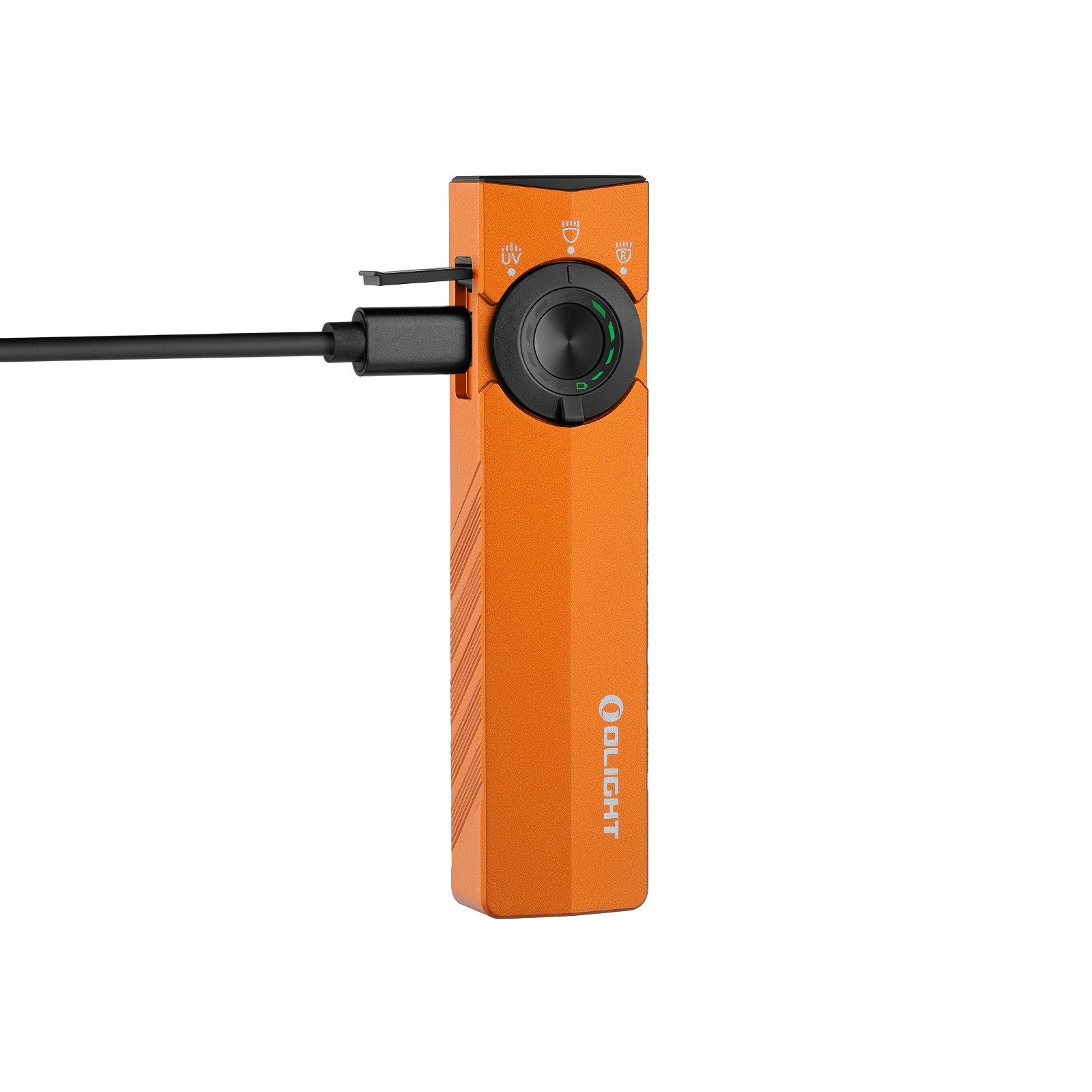 Olight ArkPro Lite Orange 3-in-1 Flashlight, 1200 Lumes White, 40 Lum Red, & UV