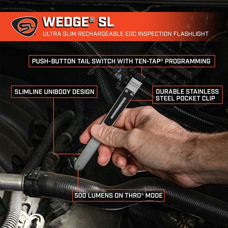 Streamlight Wedge® SL Ultra-Thin EDC Handheld LED Flashlight (Same Day Shipping)