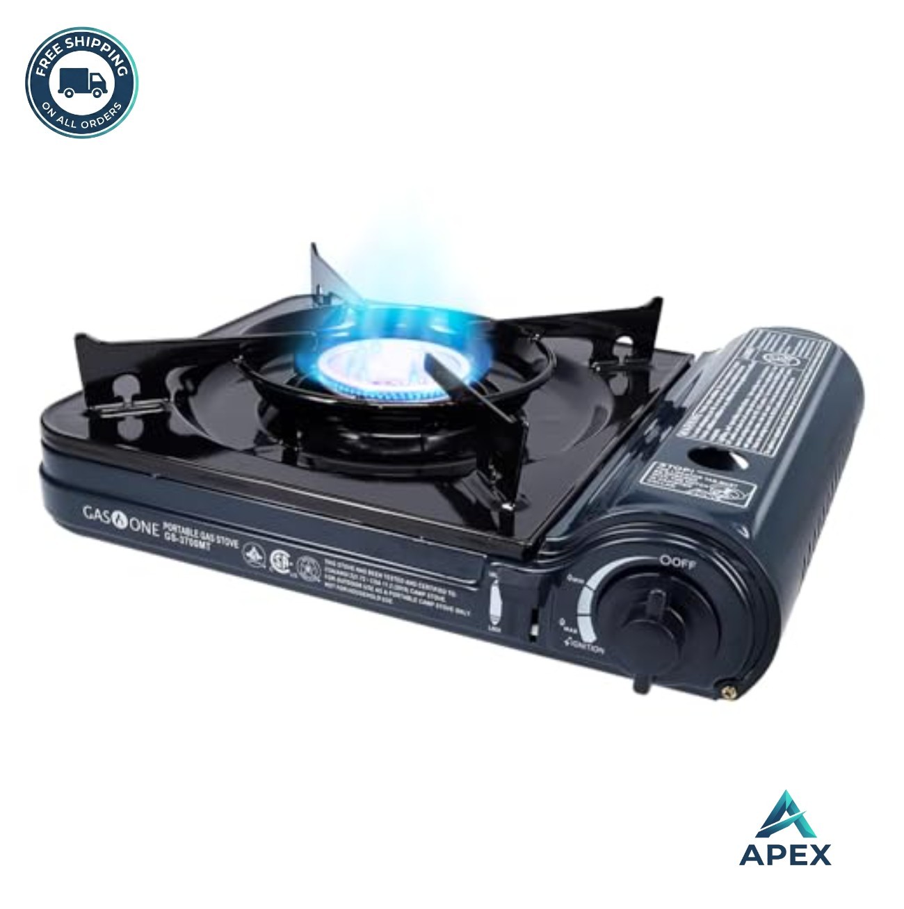 Portable Butane Gas Stove 10000 BTU Camping Stove Piezo Ignition Carrying Case