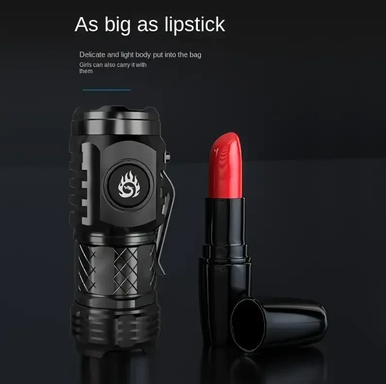 1pc Super Bright Mini LED Flashlight Rechargeable 5 Modes Camping TravelKit