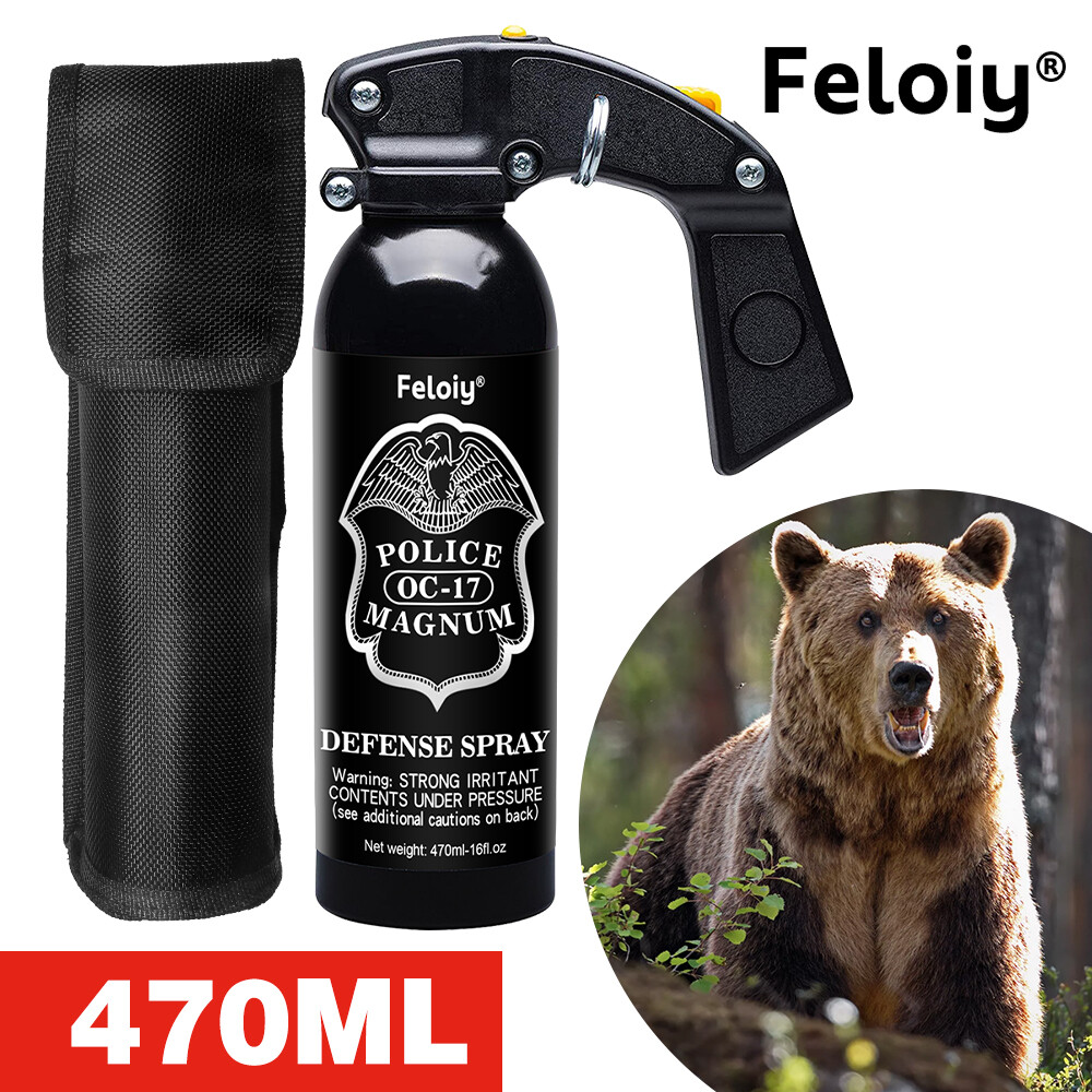 Bear Spray Large 16 oz Canister Powerful Home Protection w/ Holster