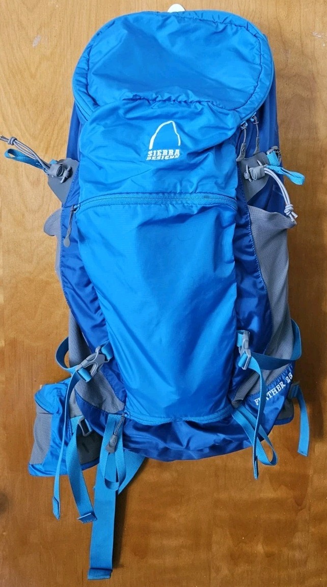 Sierra Designs Feather 25 Backpack, Blue With Frame, Torso Size M/L