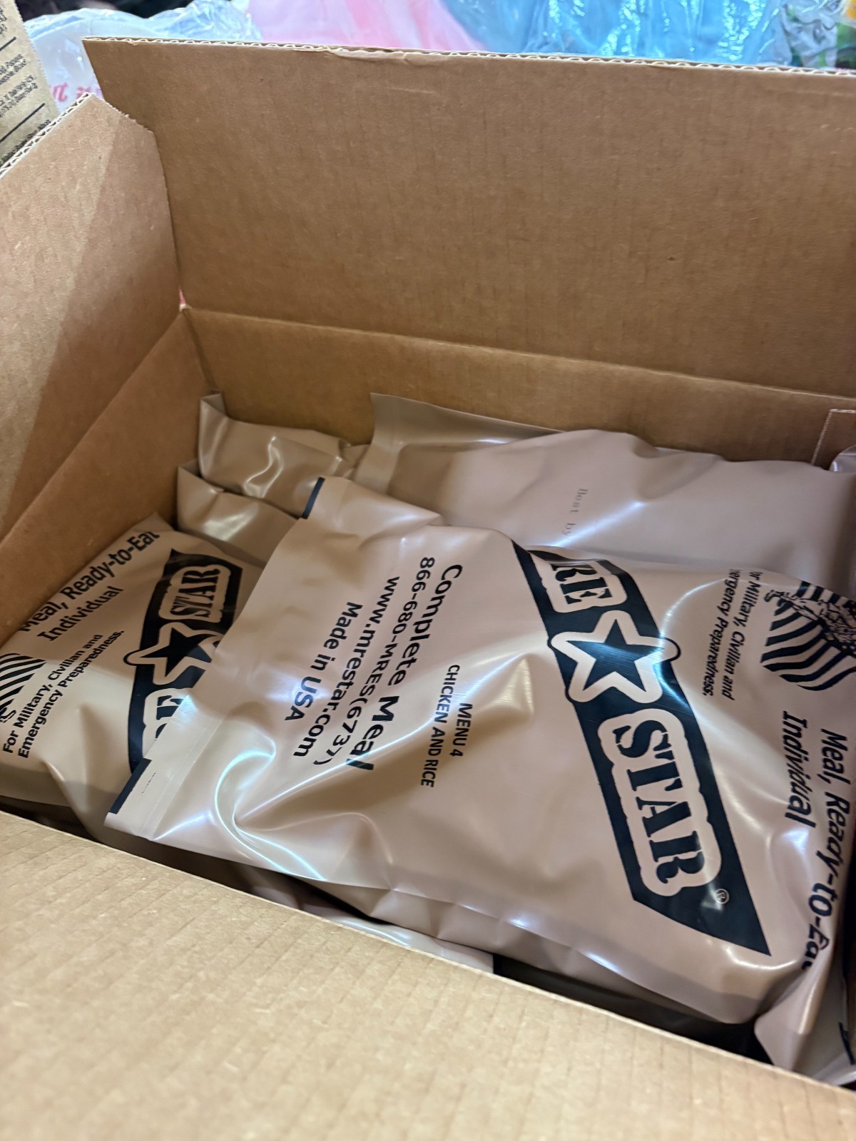 MRE Meals Ready to Eat 12 meals in a case Free Shipping