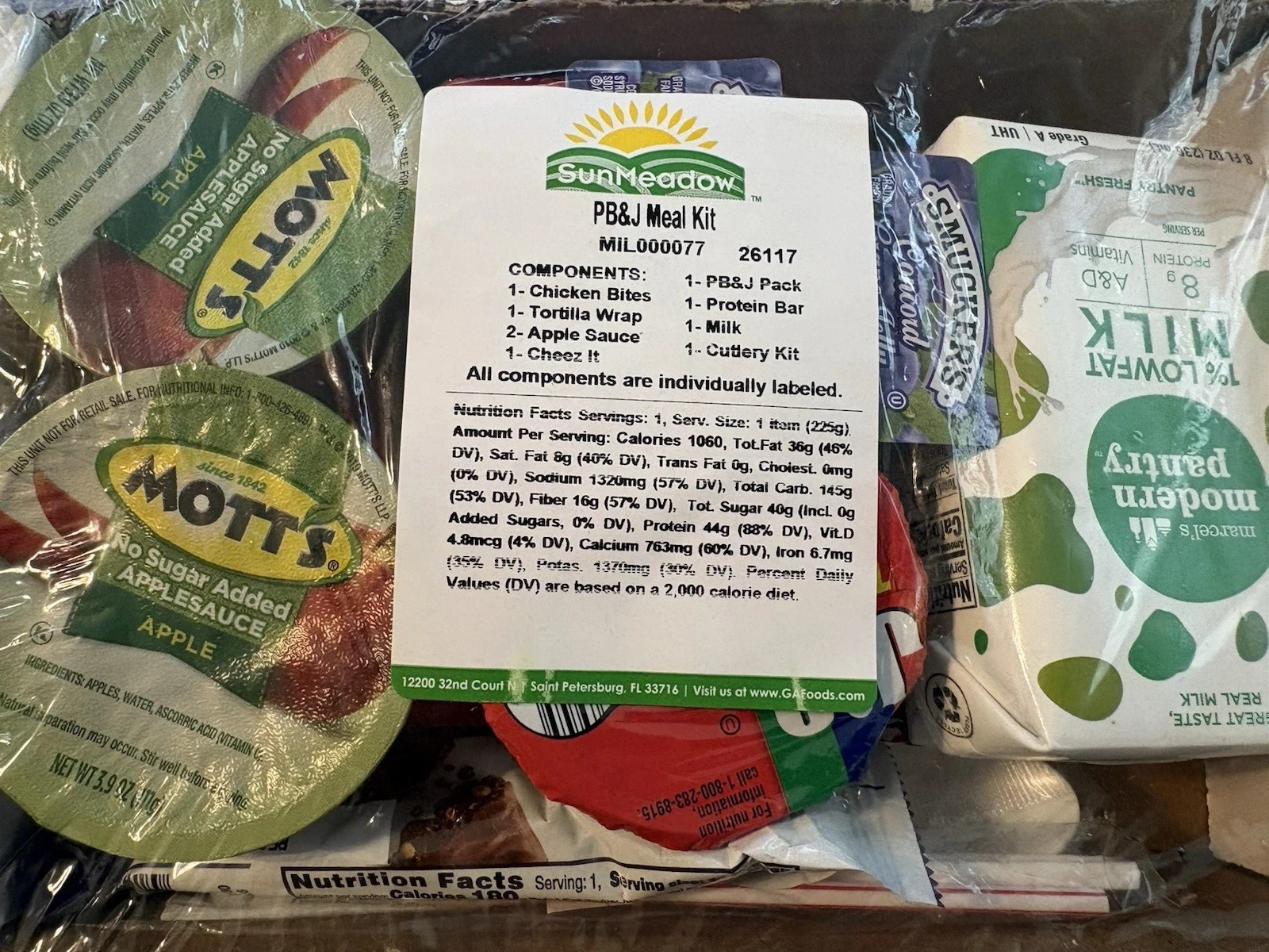 MRE U.S. military breakfast and lunch packs choose from 4 meals Test Date 2027