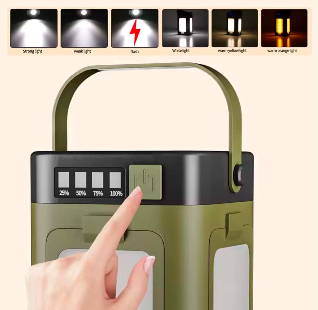 Solar Outdoor Camping Light 4-Blade 90° Expandable Foldable Solar Charging