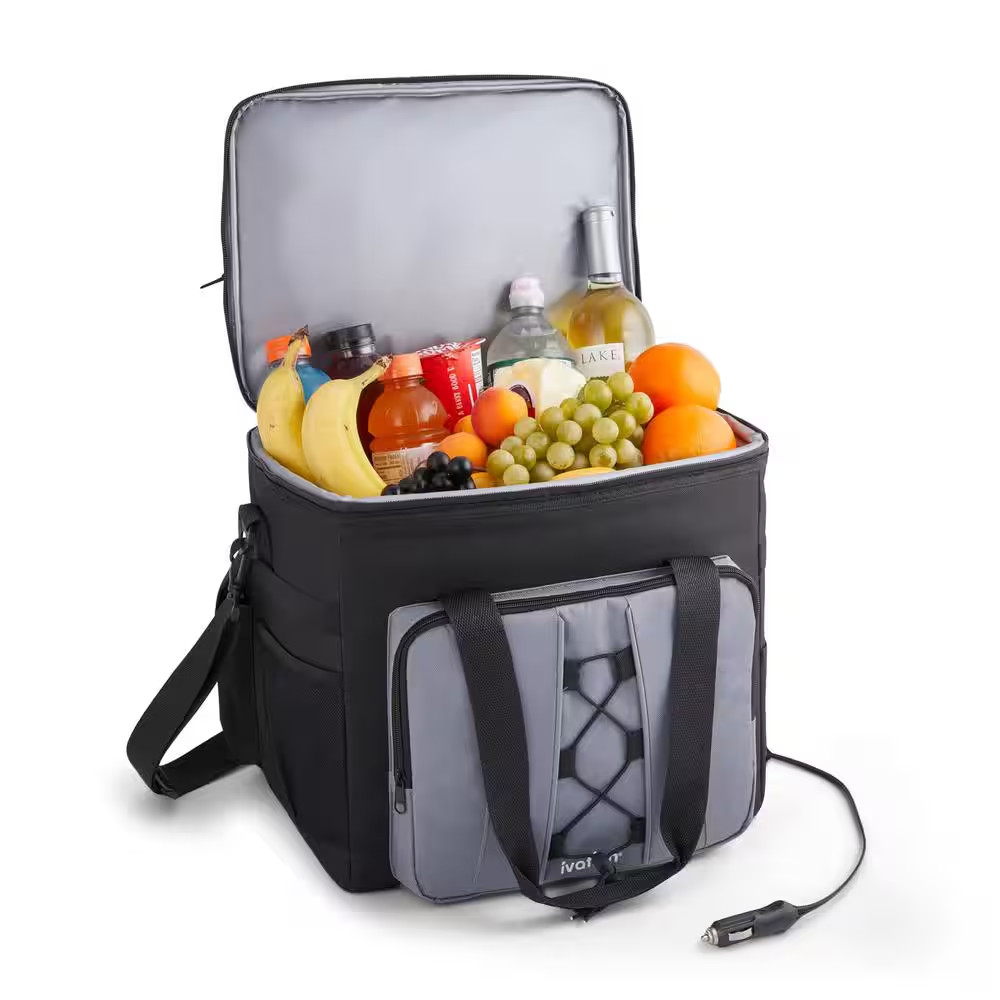 Electric Cooler Bag, 18 L Portable Thermoelectric 12 Volt Cooler with Shoulder S