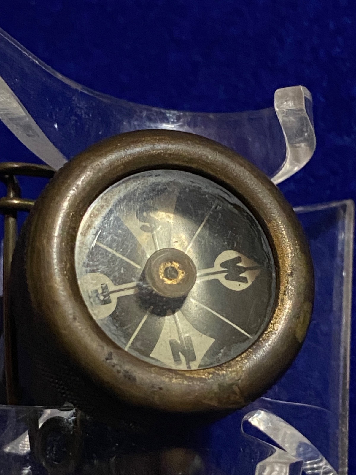 Old Marbles Gladstone Brass Compass Pin On