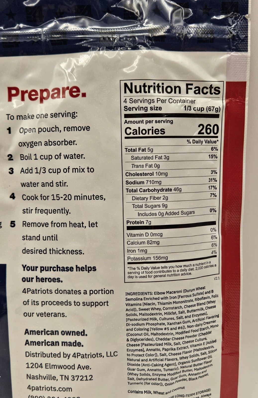 10 Pouches 4Patriots Emergency Survival Food 64 Servings Total Chicken Potatoes