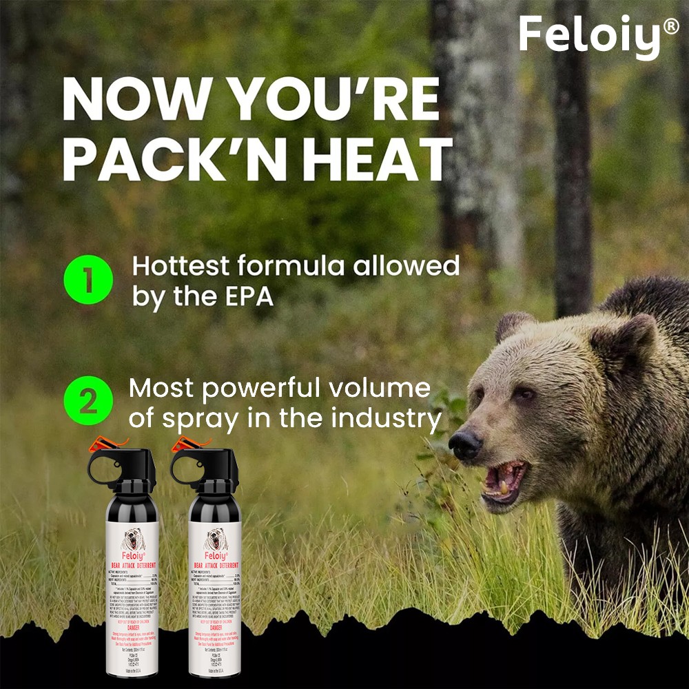 Feloiy Bear Attack Deterrent Legal Bear Spray Self With Spray Bag Various styles