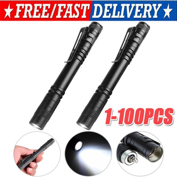 1-100 Small LED Flashlight Torch Penlight For Dentist Camping Hiking Pocket Lamp