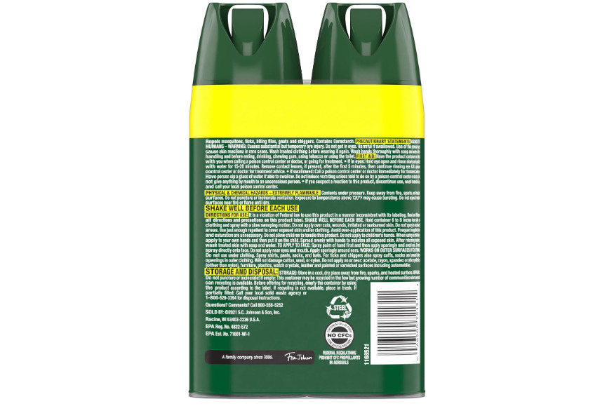 OFF! Deep Woods Insect Repellent Aerosol Spray 4 Oz Pack of 2 DEET Formula