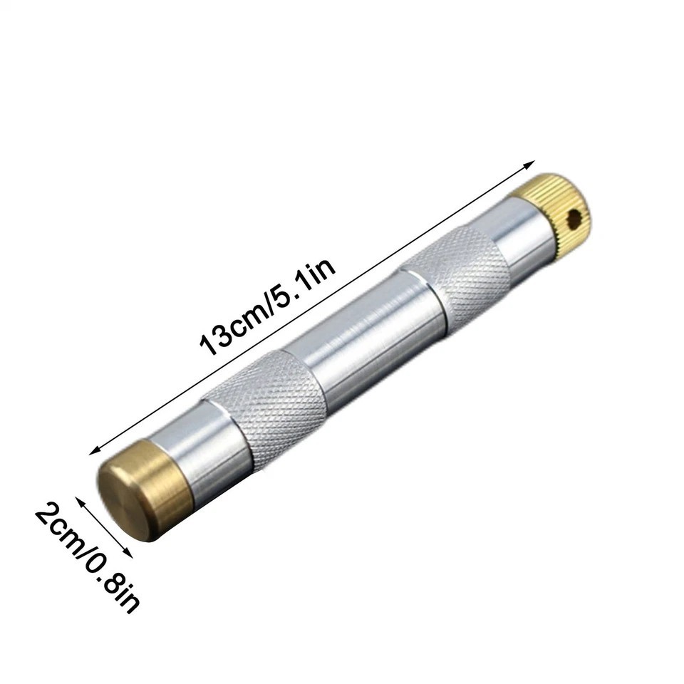 Silver Fire Piston Fire Starter Brass Fire Rod Camping Survival Tool