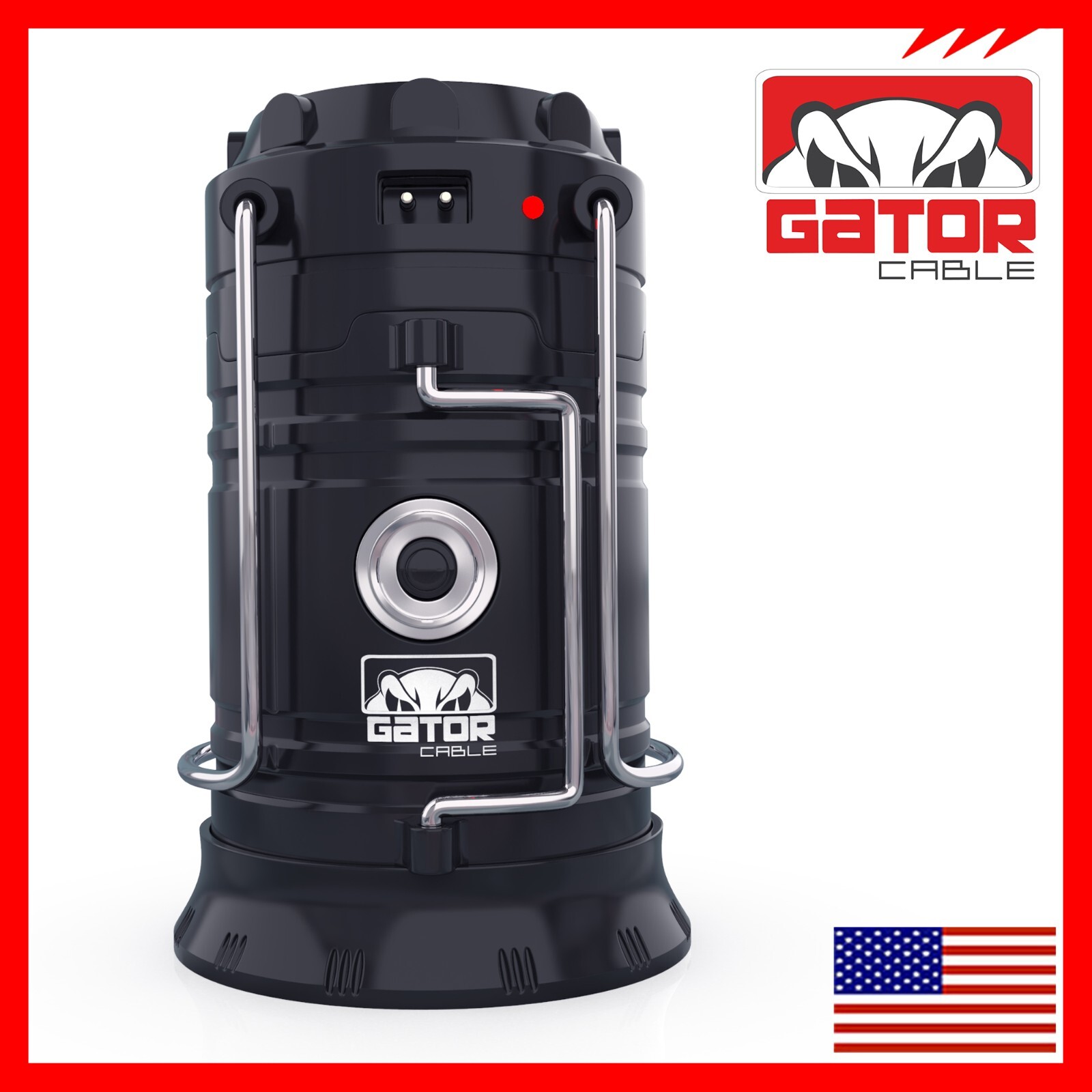 2x Solar Camping Lantern Flashlight Lamp Portable Rechargeable LED USB Power