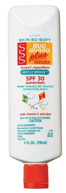 Avon SSS Bug Guard+ IR3535 SPF 30 Gentle Breeze Insect Repellant sunblock Lotion