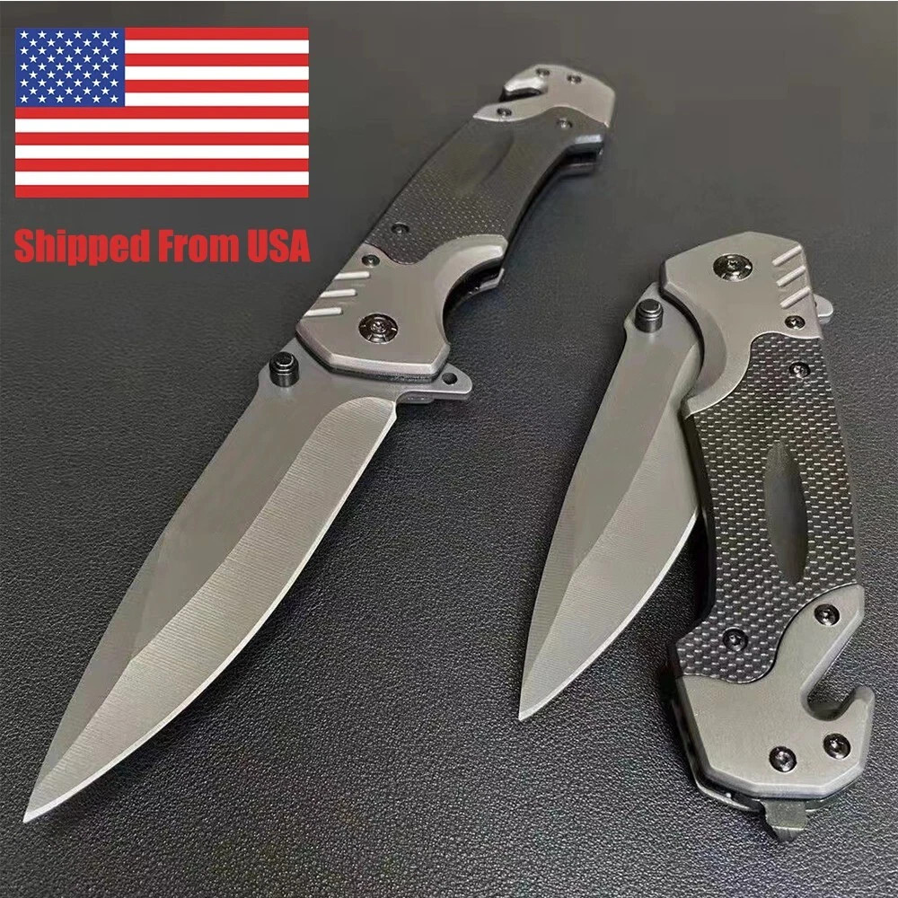 Folding Knife G10 Handle Tactical EDC Pocket Knife for Camping Outdoor Hunting