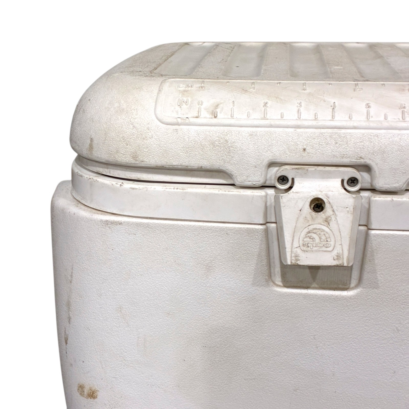 Vintage Igloo Marine Ice Chest Cooler 150 Qt Large White Fishing Boat Icebox 37″